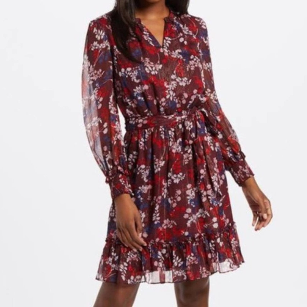 Draper James Floral Smocked Peasant Dress Sz S